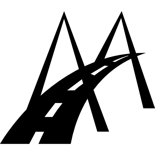 Modern bridge road symbol